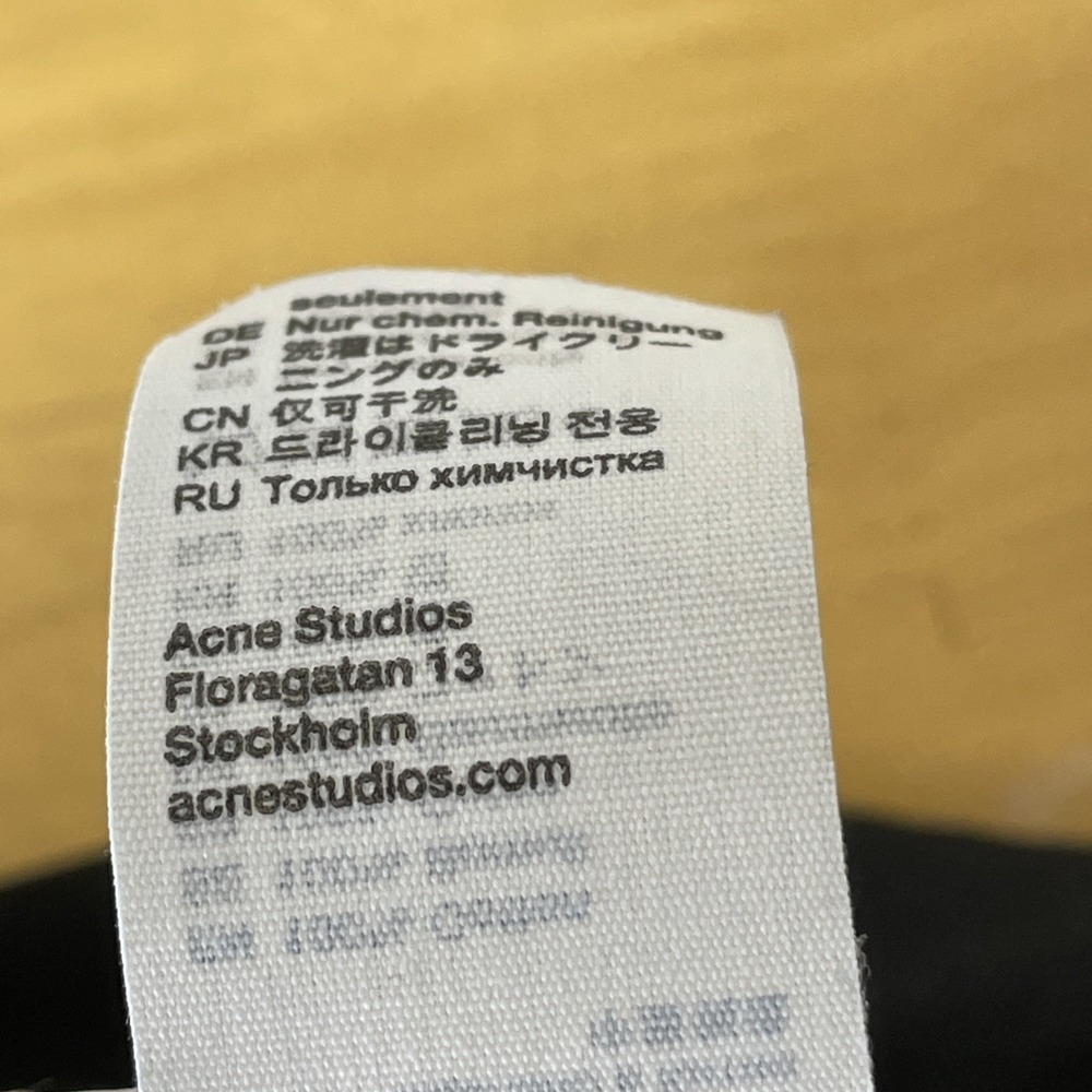 Acne Studios Hat Mens One Size Black Logo Baseball Cap Adjustable Back Outdoor - Picture 12 of 16